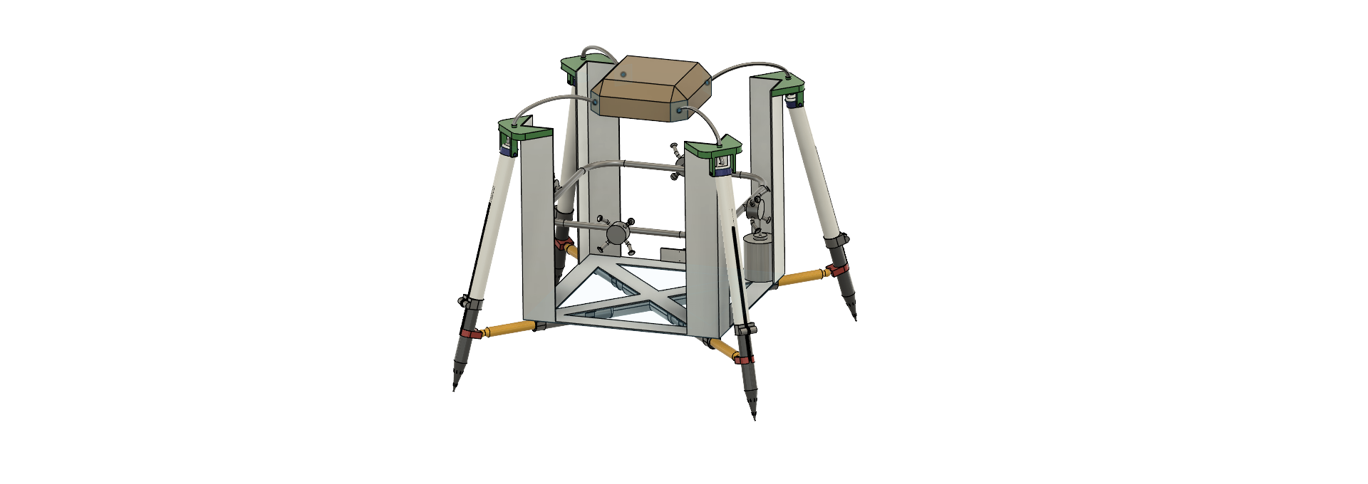 Rendering of the Psyche landing system in descent